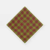 Red Yellow Plaid Checker Seamless Pattern Servet (Hoek)