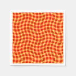 Red Yellow Plaid Checker Seamless Pattern Servet