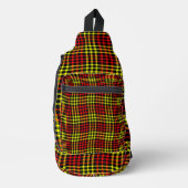 Red Yellow Plaid Checker Seamless Pattern Sling Bag (Voorkant)