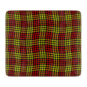Red Yellow Plaid Checker Seamless Pattern Snijplank (Voorkant)