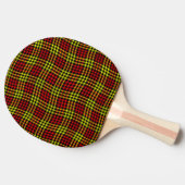 Red Yellow Plaid Checker Seamless Pattern Tafeltennisbatje (Zijkant)