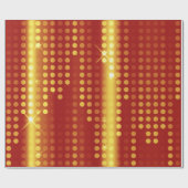 Red Yellow Polka Dots Matrix gepatterd Cadeaupapier (Vlak)