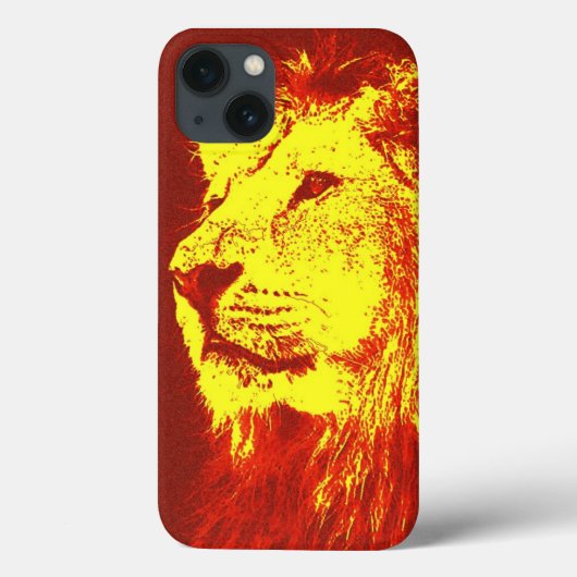 Red Yellow Pop Art Lion Case-Mate iPhone Case (Achterkant)