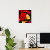 Red Yellow Rose I Poster (Thuiskantoor)