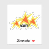 Red Yellow Star Power Sticker (Vel)