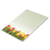 Red Yellow Tulip Flowers Green Background led Notitieblok (Schuin)