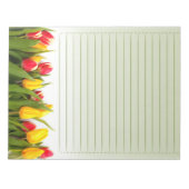 Red Yellow Tulip Flowers Green Background led Notitieblok (Voorkant)