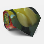 Red Yellow Tulip Flowers Holland Stropdas (Opgerold)