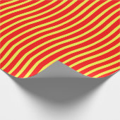 Red Yellow Wavy Lines Seamless Pattern Cadeaupapier (Hoek)