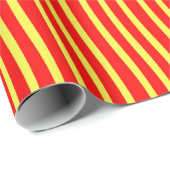 Red Yellow Wavy Lines Seamless Pattern Cadeaupapier (Rol Hoek)