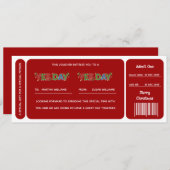 Red Yes Day Christmas Gift Voucher (Voorkant / Achterkant)