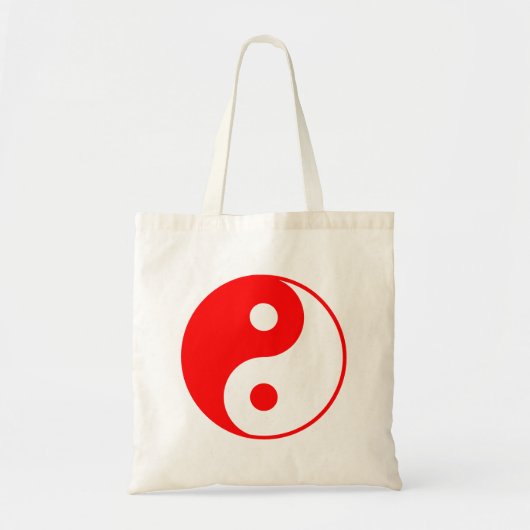 Red Yin Yang Canvas tas (Voorkant)