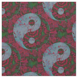 Red Yin Yang Pattern Stof