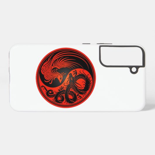 Red Yin Yang Samsung Galaxy Hoesje (Achterkant horizontaal)