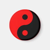 Red Yin Yang Symbol Magneet (Voorkant)