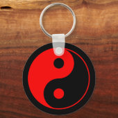 Red Yin Yang Symbol Sleutelhanger (Voorkant)
