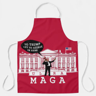 Red YO TRUMP kom terug Ultra MAGA Whitehouse Schort