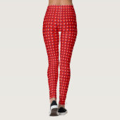 RED YOGA BROEK met Blue and White STARS Leggings (Achterkant)