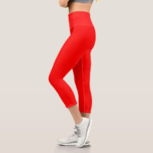 Red Yoga Capri Leggings voor vrouwen