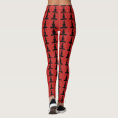 Red Yoga Pose leggings. Leggings (Achterkant)