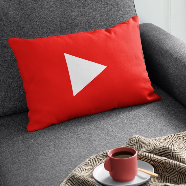 Red YouTube Play Button Accent Kussen (Creator heeft geüpload)