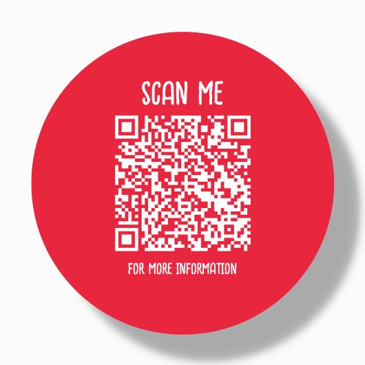 Red | Zakelijke QR-code scanbaar Ronde Sticker