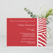 Red Zebra Bachelorette Kaart (Staand voorkant)