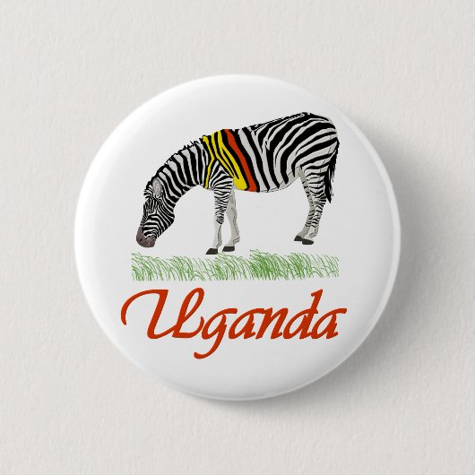 Red Zebra reeks Ronde Button 5,7 Cm (Voorkant)