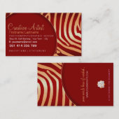 Red Zebra Super Stijlvol met Logo Visitekaartjes (Voorkant / Achterkant)