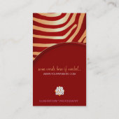 Red Zebra Super Stijlvol met Logo Visitekaartjes (Achterkant)