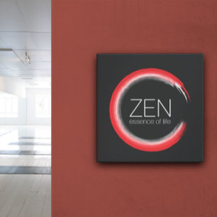 Red Zen Canvas Afdruk