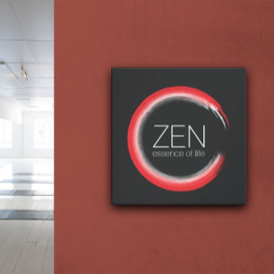 Red Zen Canvas Afdruk