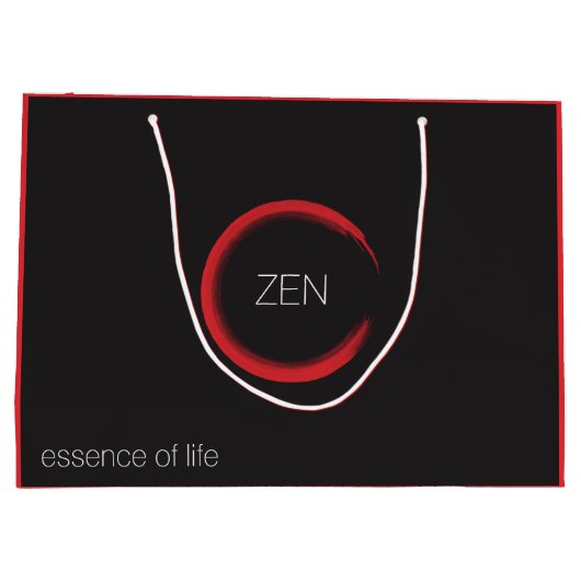 Red Zen Large Gift Bag Groot Cadeauzakje (Achterkant)