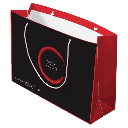 Red Zen Large Gift Bag Groot Cadeauzakje (Achterkant Gekanteld)