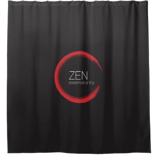 Red Zen Shower Curtain Douchegordijn (Voorkant)