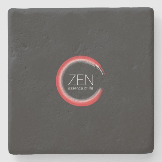 Red Zen Stenen Onderzetter (Voorkant)