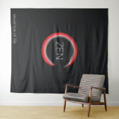 Red Zen Tapestry Wandkleed (In Situ (horizontaal))