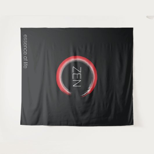 Red Zen Tapestry Wandkleed (Voorkant (horizontaal))