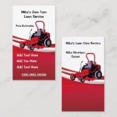 Red Zero Draai Lawn Care Service Visitekaartje (Voorkant / Achterkant)