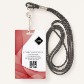 Red | Ziekenhuis Medisch Medewerker Foto ID Badge (Achterkant met draagriem)