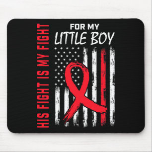 Red zijn zoon Little Boy Heart Disease USA FLA Muismat