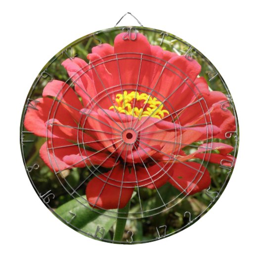 Red Zinnia Dart Board Dartbord (Voorkant)