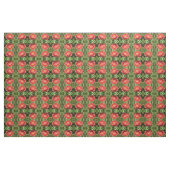 Red Zinnia Floral Patterned Fabric Stof (Yard (91,4 cm))
