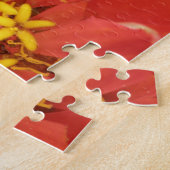 Red Zinnia Macro Puzzle Legpuzzel (Zijkant)