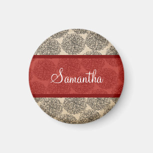 Red Zinnia Magnet