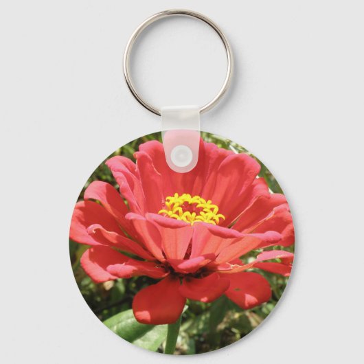 Red Zinnia Sleutelhanger (Voorkant)