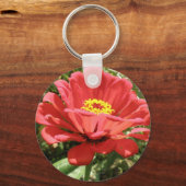 Red Zinnia Sleutelhanger (Voorkant)