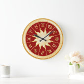 Red Zodiac Wheel Grote Klok (Huis)