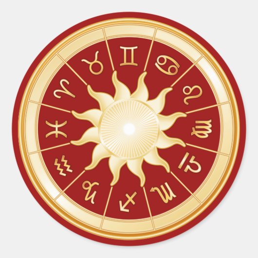 Red Zodiac Wheel Sticker (Voorkant)