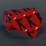 Red Zombie Santa Funny Kersthorror Stropdas<br><div class="desc">Zombiës in de rode kerstman lopen in lijn met dode armen of zijn voor hen uitgestrekt. Geweldige cadeau voor een feestelijke filmfan. Grappig zombie-kerststropdas.</div>